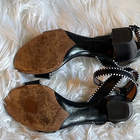 Tabitha Simmons SZ 38 1/2 Black Leticia Leather Ankle Wrap Sandals! - Picture 10 of 11